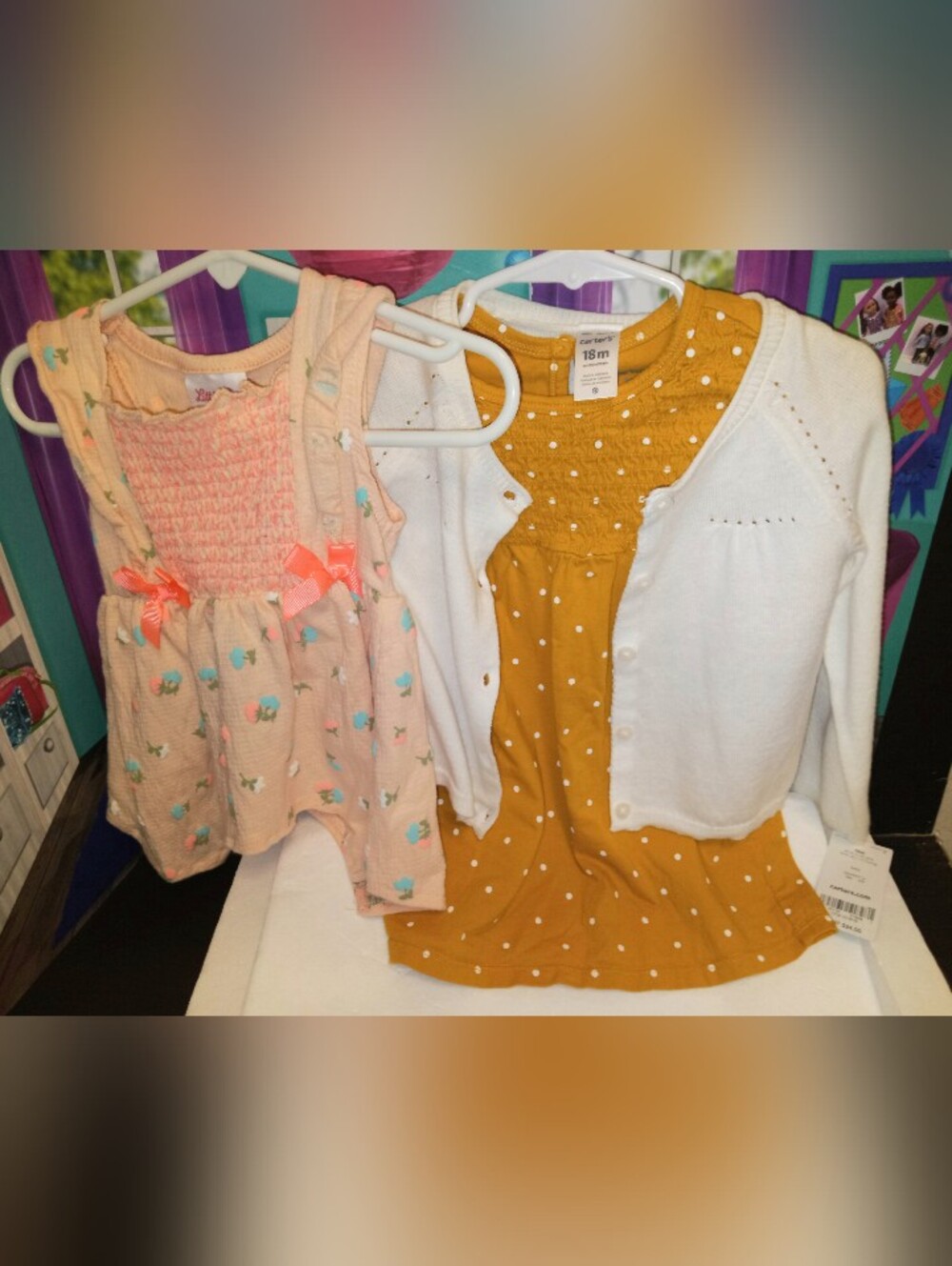 Carter's Cardigan dress & Little less outfit 18m